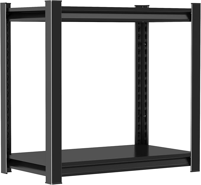 Garage Shelves,14-48''W Heavy-Duty Storage Shelves, Double-Layer Uprights, Thickened Shelves, Waterproof &Rustproof, Suitable for Indoor & Outdoor Use.
