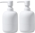 White Soap Lotion Dispenser with A Spare Pump,Liquid Hand Soap Dispenser Sets for Bathroom Countertop,2pcs/Set Soap Dispenser for Kitchen