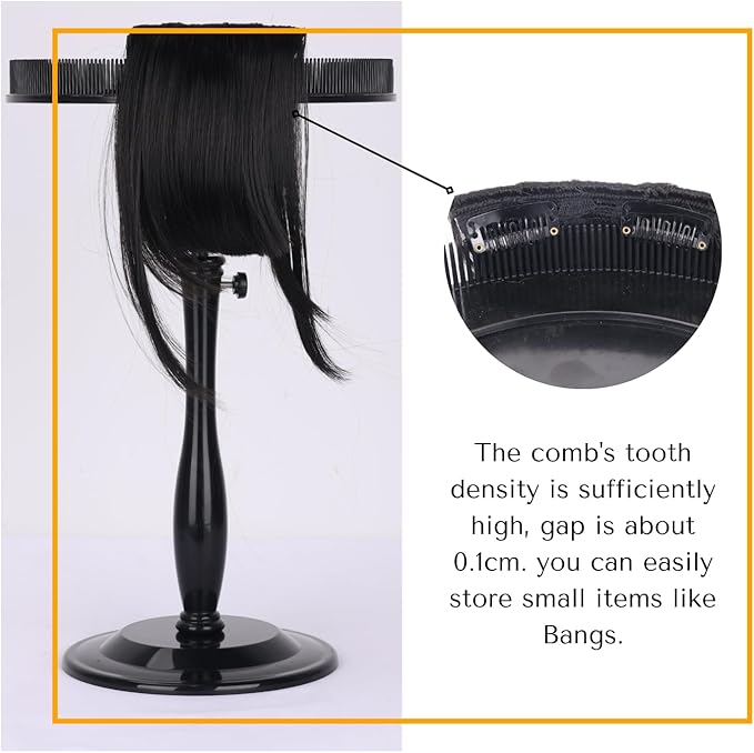 Hair Extension Holder - Storage and Ensuring Your Hair Stable. Applied to Clip Hair Extensions, Colors Hair Tinsel, Bangs, etc. Multifunctional Extension Holder is Suitable for Family and Travel(Black