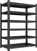Garage Storage Shelves,5 Tier Shelving Unit, 40 inch Wide, 18” Deep, 78” Tall Organizer Metal Shelf for Basement/Laundry/Pantry Heavy Duty, Adjustable,Easy to Install (6Tier-39.4"Wx17.7"D"x82"H)