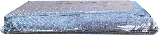Yawinhe Under Bed Storage Containers with Handles, Sturdy Zipper und Label Holders, Foldable Blanket Storage Bags, for Comforter, Clothing, 23.6''Lx11.8''Wx6''H, 1-Pack, Grey SNH002GS-1