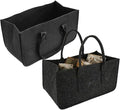 Felt Storage Bins 2Pcs 20x10x10 Inch Large Capacity Felt Basket with Handle Multi-Purpose Bag for Grocery, Shopping Basket