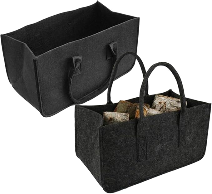Felt Storage Bins 2Pcs 20x10x10 Inch Large Capacity Felt Basket with Handle Multi-Purpose Bag for Grocery, Shopping Basket