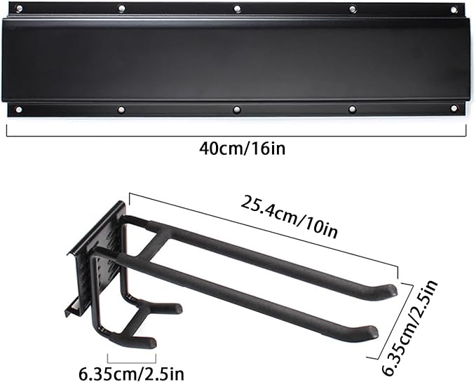 Garage Hooks, Quick and Easy Installation, 1 Set, Shed Basement Storage Hooks, Power Tool Holder Rack, Non Slip PVC Coating, for Garages Basements Yards