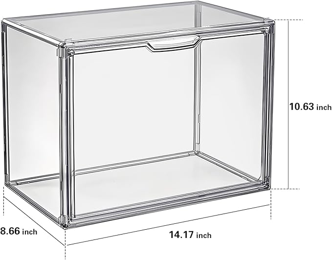 Clear Stackable Plastic Storage Bins with Lids, Large Gray Organizer Containers for Home, Kitchen & Closet Organization