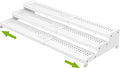 Spice Rack Organizer for Cabinet, 3 Tier Expandable shelf, Great for Kitchen Cabinets, Cupboard,Pantry and more,Metal plate with hole (1 Pack/White,9.45" D x 12.8"~24“L x 3.56" H)