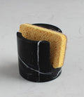 Natural Marble Travertine Sponge Holder for Kitchen Counter, Drying Rack, Sponge Caddy for Sink Organizer - Nero Portoro Marble