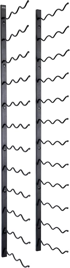 Jagged Ridge Wine Rooms - Premium Wall Mounted Metal Wine Rack - 36 Wine Bottles Holder - Modern Wine Rack, Matte Black - Space Saving for Home, Kitchen, Bar - Designed in Canada by Wine Enthusiasts