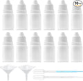 12PCS 10ML White Plastic Empty Squeezable Dropper Bottles Portable Eye Liquid Dropper Small Plastic Refillable Containers with Screw Cap and Plug (White, 10ML)
