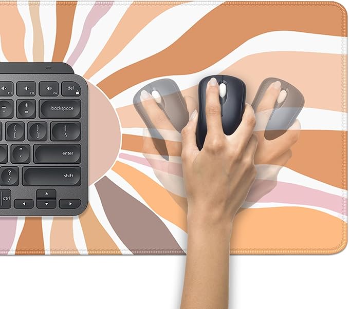 Artistic Sunlight Mouse Pad,XL Simplicity Mousepad Desk Pad with Stitched Edges,Non-Slip Waterproof Rubber Base Mouse Mat Desk Mat for Office Computer Keyboard Laptop Home(27.5x11.8 in)