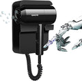 Hotel Wall Mounted Hair Dryer for Bathroom,Restroom Professional Blow Dryer,with Stand Rack,Specialised Motor for Salon,Fast Drying - Gifts【Massage Comb, Screws+ Adhesive】 110V