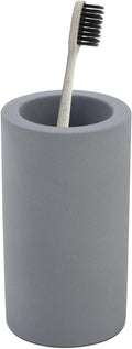 Diatomite Toothbrush Holder for Bathroom Sink, Countertop Organizer, Quick Dry Stand Cup for Toothpaste, Razors, Makeup Brushes - Water-Absorbent & Quick-Drying (Dark Grey, Height 4.3")