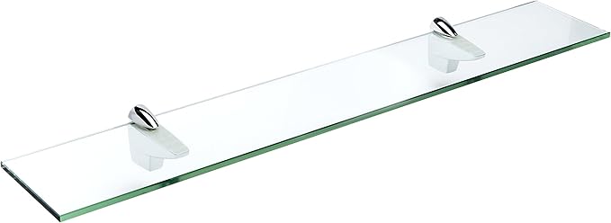 Spancraft Glass F-12x33-Chrome Falcon Glass Shelf, Chrome, 12" x 33"