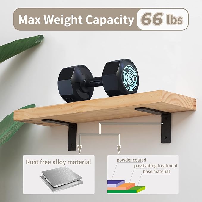 6"x 4"Shelf Brackets, die-cast Formation, Vertical Angle, Premium Alloy Metal Heavy Duty Shelf Bracket, high Strength Mounting Hardware Included, Corner Brace Joint,Pack of 4 ,6 INCH x4 INCH(No Beam)