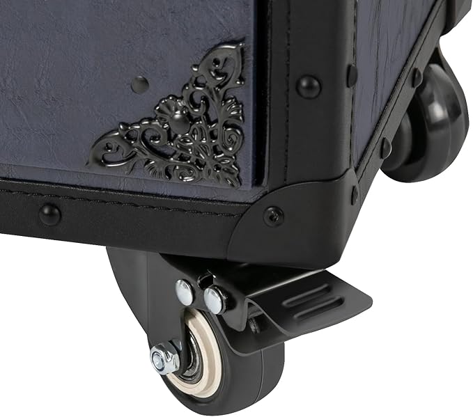 JOMCYDM Rolling Makeup Case with Wheels,Large Storage Cosmetic Trolley,Manicure Professional Large Storage Organizer, Traveling Trunk with Drawer for Makeup/Nail/Hair Styling