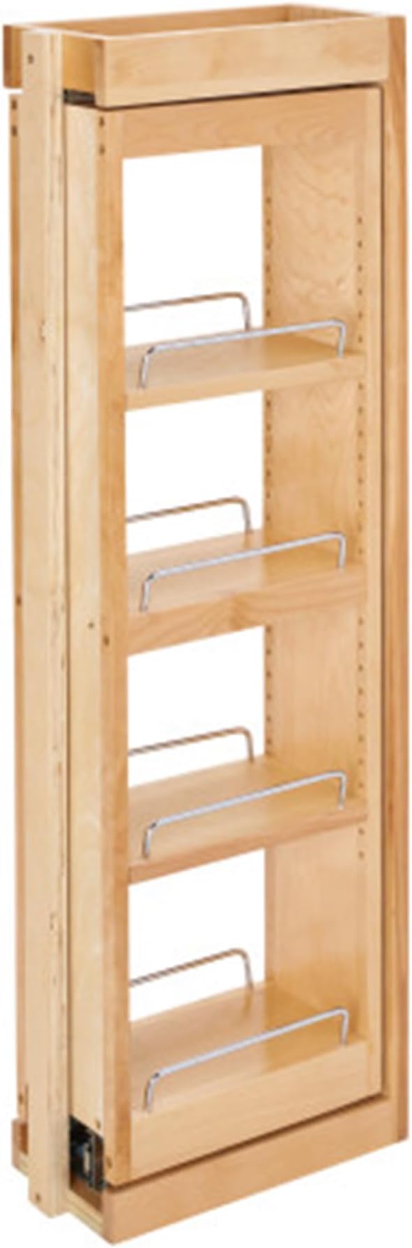 Rev-A-Shelf Kitchen Cabinet Pullout Wall Filler Wooden Organizer Slide Out Pantry Storage w/Soft-Close in Multiple Sizes, 6 x 33 in, 432-WFBBSC33-6C