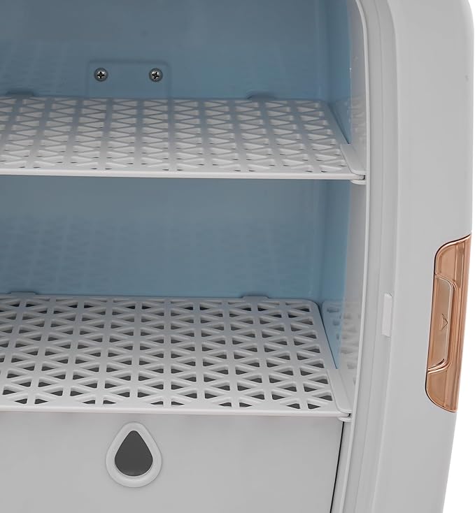 Beauty Fridge for Cosmetics Storage,12.68Qt Mini Cosmetics Refrigerator with Cooling & Heating Function,Compact Fridge for Makeup Lipstick with Handle,Skincare Fridge for Cosmetics,Food,Drinks (White)