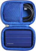 Hermitshell Hard Travel Case for Samsung T7 Shield 2TB / 1TB / 4TB, Portable SSD, USB 3.2 Gen2 External Solid State Drive (Blue, Case for 1 Hard Drives)