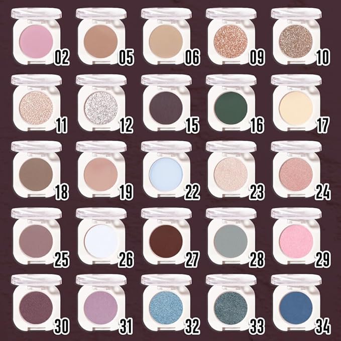 Dark Plum Taupe Single Matte Eyeshadow Makeup, Neutral Powde Eye Shadow for Older Women, Dark Violet Matte Singles Eyeshadow Palette Pigmented Waterproof, Girls Christmas Vegan Eyeshadows Gifts