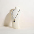 velvet necklace display stand, necklace display holder for selling, bust jewelry display, necklace mannequin display stand【Cream-Large】