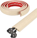 HARFINGTON 6ft Cord Cover Floor W0.6 x H0.33 Inner Channel PVC Hide Extension Cable Floor Wire Hider Wire Covers Protector for Prevent Cable Trips Cables Management, Wood Beige