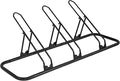 CyclingDeal Bicycle Floor Parking Rack Stand - for Mountain MTB Road Bike - Indoor Home Garage Storage - Adjustable 3 Bikes