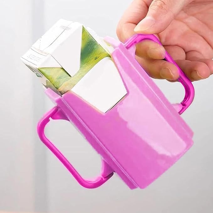 Milk Box Holder - Toddler Drinking Bottle Holder, Reusable Toddler Cup Holder | Squeeze Proof Pouch Holder, Portable Juice Bag Holder, Adjustable Drink Pouch Holder Suitable for Kids and Toddler