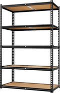 LEVELEVE 5-Tier Heavy Duty Storage Shelving Unit, 2020 lbs Capacity, Adjustable Metal Utility Shelf, 48" L x 18" W x 73" H for Garage, Kitchen, Pantry, Basement, Bathroom, Laundry