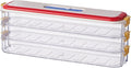 Multiple Tiered Freezer Storage Container With Clear Lids, Secure Stacking Systems, Clear Fridge Storage Container Perfect For Compact Refrigerators