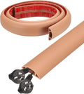 HARFINGTON 4ft Cord Cover Floor W0.6 x H0.33 Inner Channel PVC Hide Extension Cable Floor Wire Hider Wire Covers Protector for Prevent Cable Trips Cables Management, Brown
