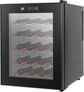 20 Bottle Wine Cooler, Small Wine Fridge Freestanding Wine Fridge with 65-64℉ Digital Temperature Control, Countertop Wine Cooler Refrigerator for Red, White and Sparkling Wine Storage