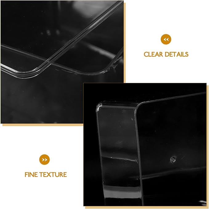 Garneck Stackable Transparent Acrylic Makeup Organizer Box with Lid Large Dustproof Cosmetic Storage for Vanity Desktop Clear Makeup Holder for Lipstick Eye Shadow Skincare and Accessories