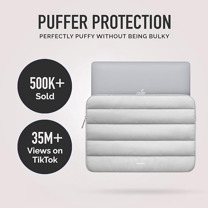 Vandel The Original Puffy Laptop Sleeve Case, 13-14 inch Laptop Sleeve Bag, Laptop Case 13.3 Inch, Compatible with MacBook Air 13/14, iPad 12.9, HP Dell ASUS, Computer Bag Cover