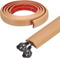 HARFINGTON 6ft Cord Cover Floor W0.6 x H0.33 Inner Channel PVC Hide Extension Cable Floor Wire Hider Wire Covers Protector for Prevent Cable Trips Cables Management, Yellow