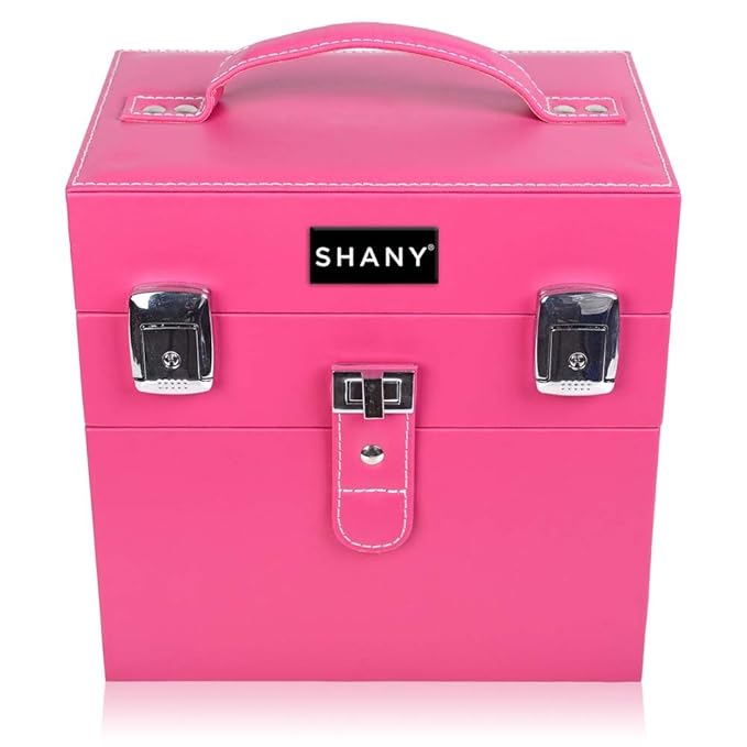 SHANY Color Matters - Makeup Travel Case Nail Accessories Organizer and Makeup Train Case - Makeup Storage Box - Sugar Gum