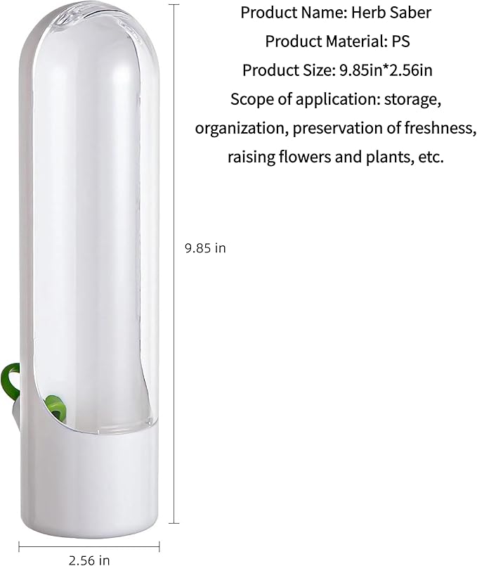 3Pack Herb Saver for Refrigerator for Cilantro, Parsley, Asparagus, Mint,Vegetable Preservation Containers, Keeps Greens Vegetables for 2-3 Weeks