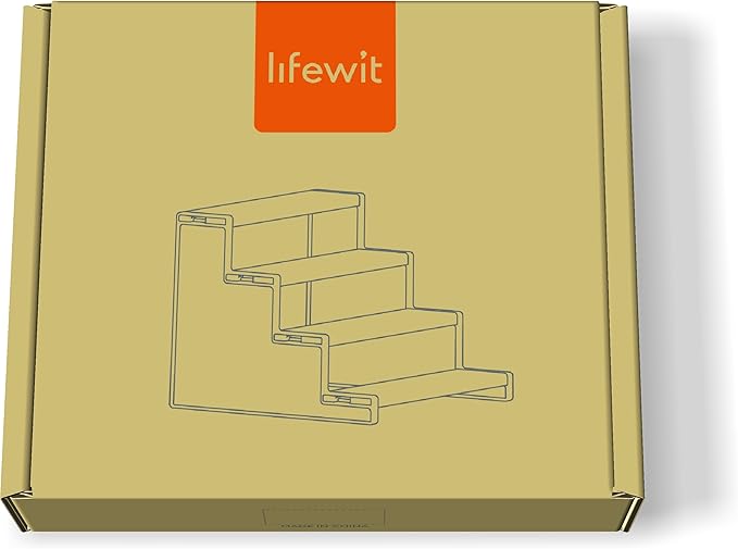 Lifewit 4 Tier Perfume Stand Organizer for Women, Plastic Display Riser, Tool-Free Assembly, Fragrance Makeup Cosmetics Shelf for Vanity Bedroom Bathroom Storage Organization, Clear, 9 Inch, 3 Pcs