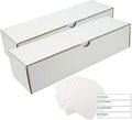Trading Card Storage Box,2-Pack-1600 Count Corrugated Cardboard Box With PKMN/Mtg/Magic/TCG Storage and Collection,Labels For PKMN Card Storage Box (White, 2-Pack)