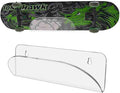 BiJun Skateboard Wall Mount Display Rack Skateboard Hanger Wall Mount Deck Clear Display and Storage Longboard Deck Horizontal Display Stand