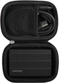 Hermitshell Hard Travel Case for Samsung T7 Shield 2TB / 1TB / 4TB, Portable SSD, USB 3.2 Gen2 External Solid State Drive (Black, Case for 1 Hard Drives)