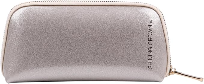 Shining Crown By EMILYSTORES Muliti-Functional Portable Travel Makeup Tote Bag Cosmetic Pouch For Storage Toiletry Travel Accessories, Silver Color
