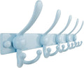 Dseap Coat Rack Wall Mount 2.0 Pro: Heavy Duty 300% Thicker, 16" Stud Mount, Stainless Steel Wall Coat Hooks Hanger for Clothes Jackets Hats Entryway Closet, MaxStrong Series, Blue