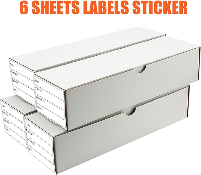 Trading Card Storage Box,4-Pack-3200 Count Corrugated Cardboard Card Box With Mtg/Magic/TCG Storage and Collection,Labels For Card Storage Box