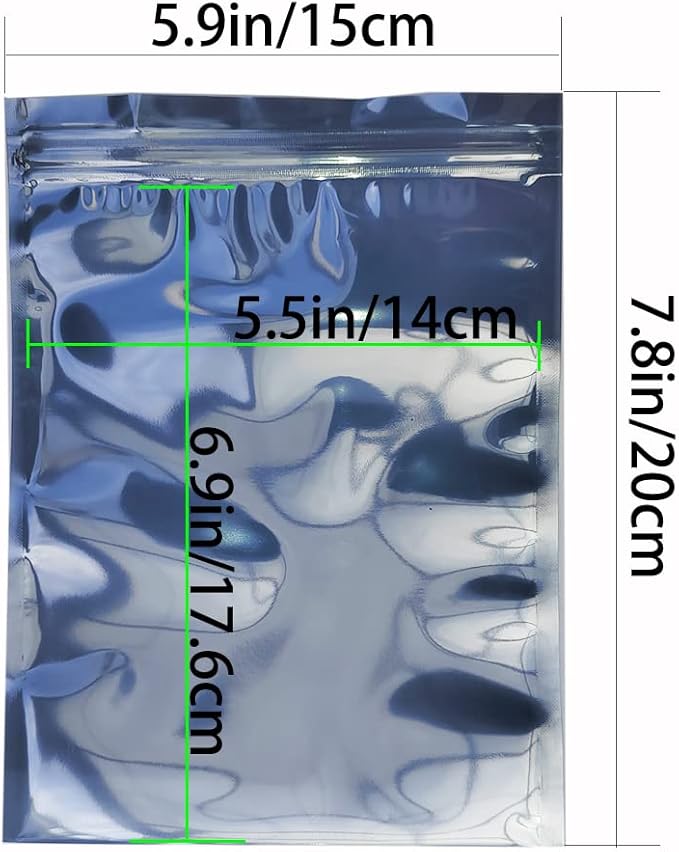 50pcs 5.9x7.8in/15x20cm Anti Static Bags, Premium Resealable Antistatic Bags for Various Precision Parts, Electronic Equipment, HDD, SSD Hard Drive, Computer Accessories