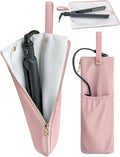 Lifeplus Holder & Mat for Hot Tools, Curling Iron Flat Iron Heat Resistant Hair Tools Travel Bag - Ideal for Home, Travel, Gift (Pink)