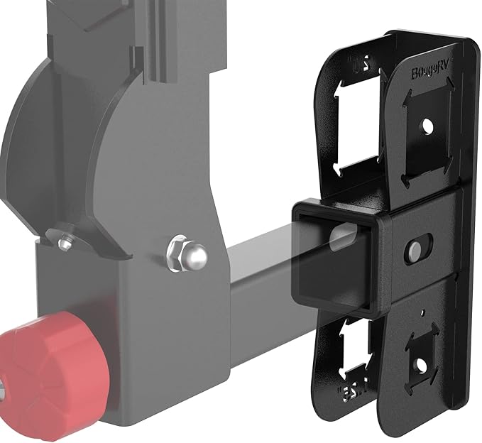 BougeRV Hitch Wall Mount, Adjustable 1.25"/2" Receiver, Heavy Duty 300LBS Bike Cargo Rack Storage, Hanging Garage Organizer, Trailer Hitch Receiver for Hitch Bicycle Ski Rack Storage Organizer