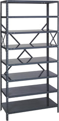 QUANTUM STORAGE SYSTEMS 75-1836-8 IRONMAN Solid Heavy Duty 8 Shelves 75" H x 36" W x 18" D