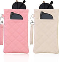 Double Eyeglass Case Soft Dual Glasses Case for Women Men Travel Squeeze Top Sunglasses Cases Eyeglasses Pouch