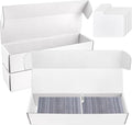 Trading Card Storage Box with Dividers, 3 Pack • 820 Count Bulk Card Collection Case, Corrugated Cardboard Storage Box for Sports, TCG/Magic/Mtg Cards (Horizontal Length 14.5 Inch)
