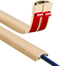 Floor Cord Covers for Wires 3.3FT Cable Hider Wire Cover Self Adhesive Cord Hider Floor for Offices, Homes, Workshops, Warehouses Cable Cavity 0.39" W x 0.27" H